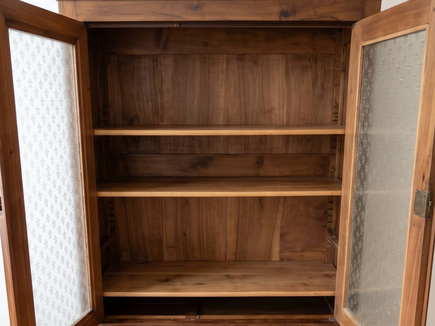 Handcrafted walnut wood bookshelf
