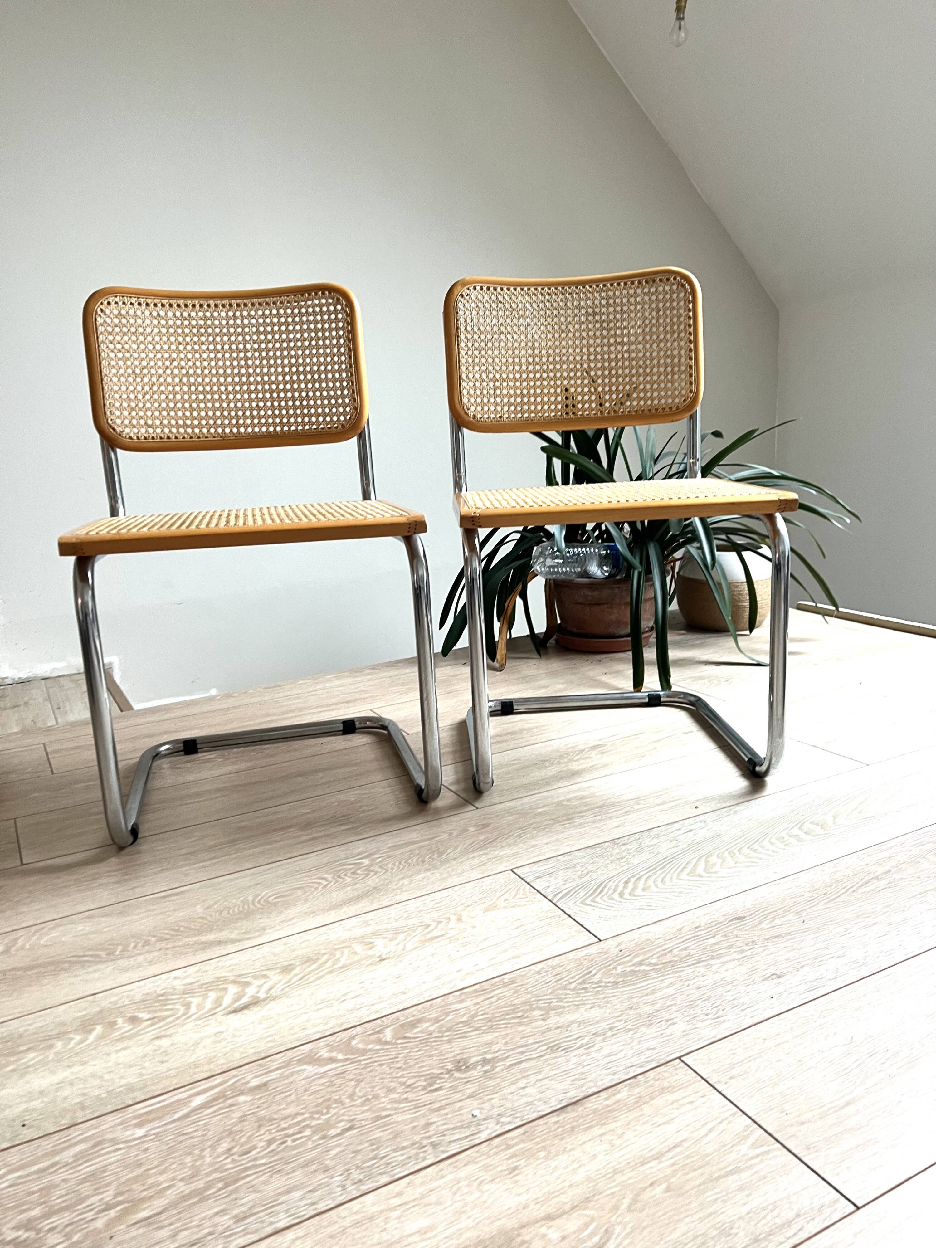 Cesca B32 chairs by Marcel Breuer