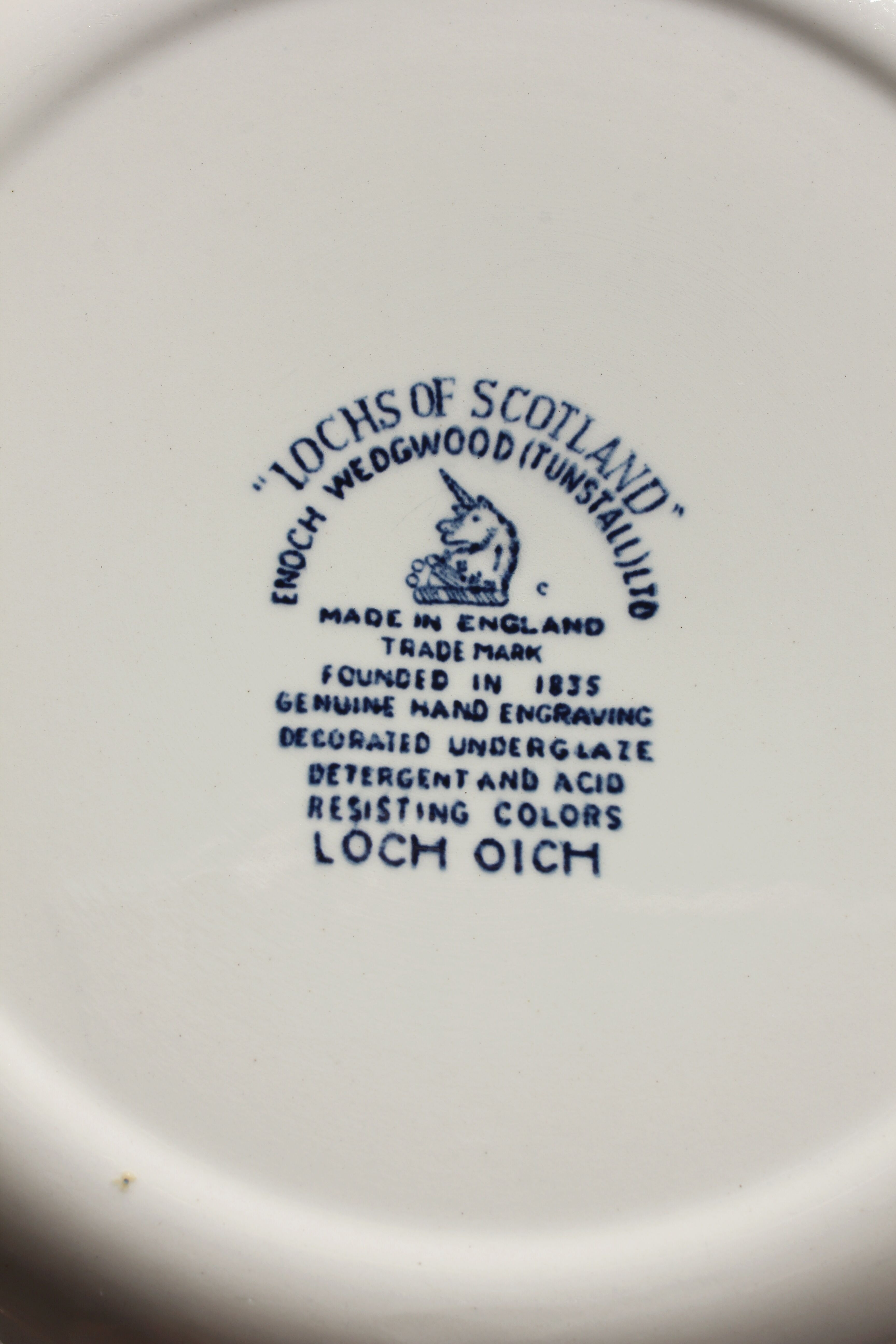 6 flat plates "lochs of scotland" wedgwood