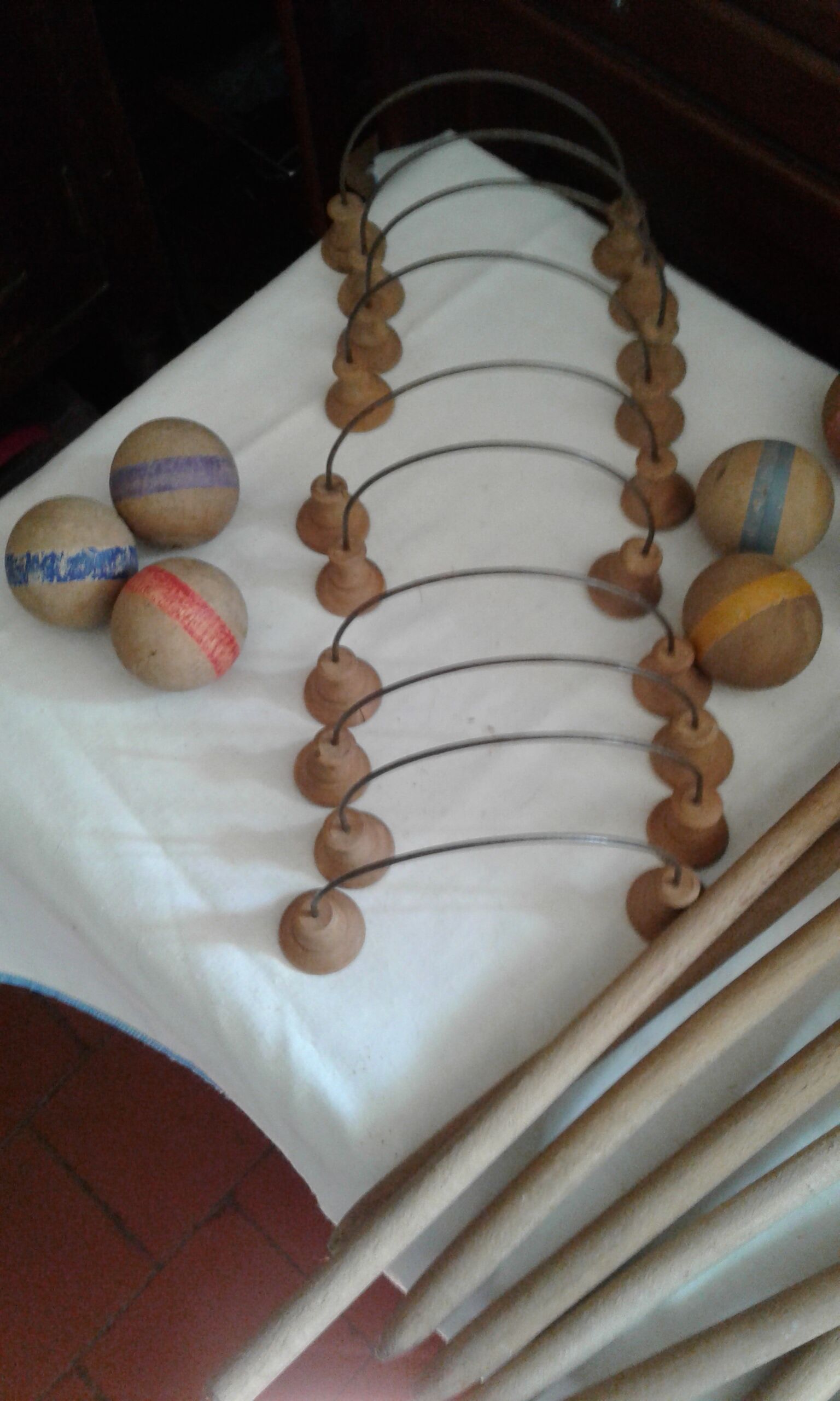 Old table croquet game
