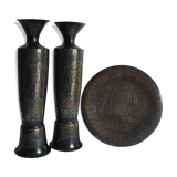 Vases and decorative plate