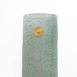 Pair of Modern Italian Murano Glass Green Water and Brass Wall Sconces