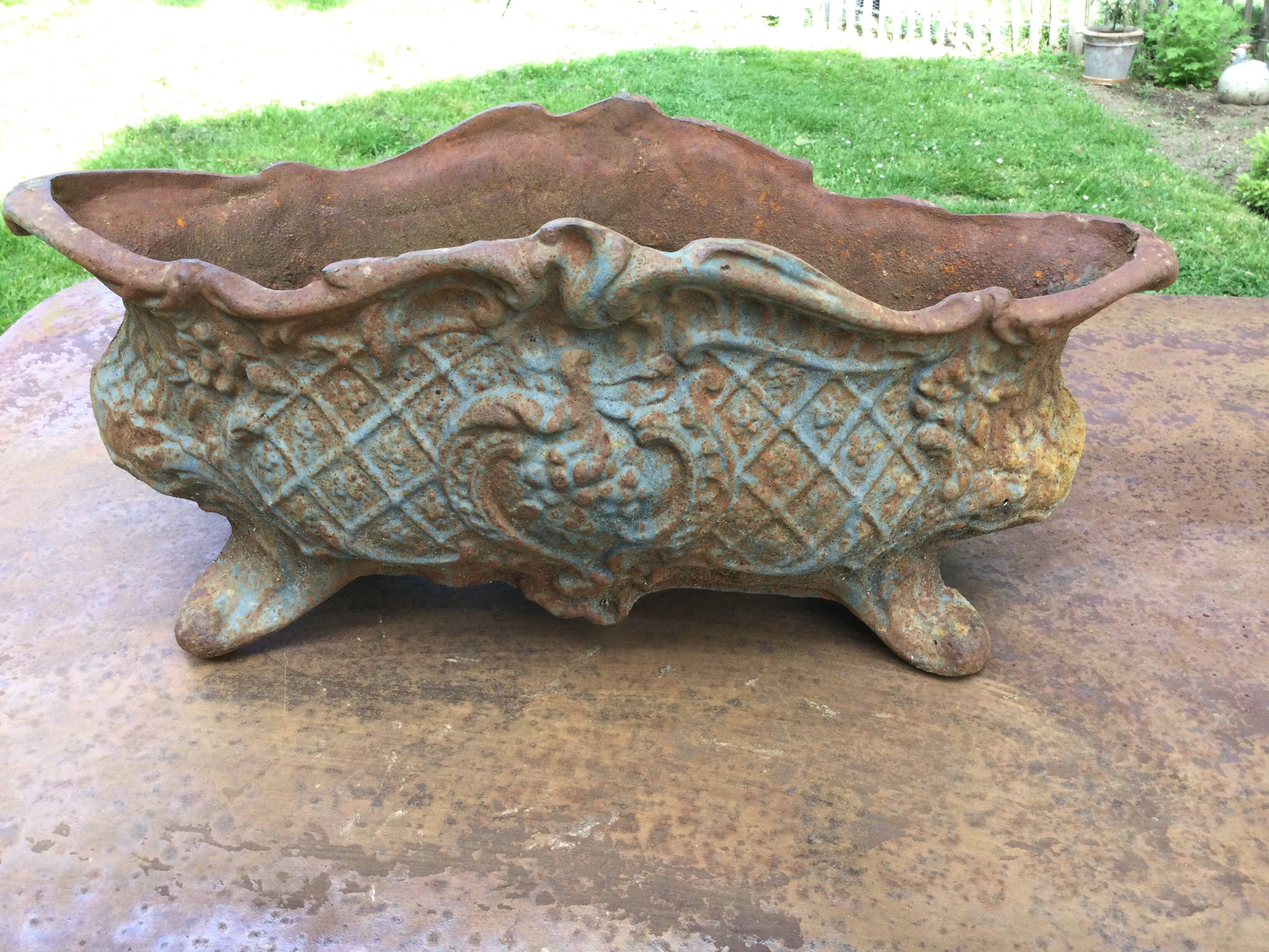 Antique cast iron planter