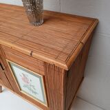 Split bamboo and rattan sideboard 50/60s