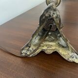 Lamp pique candle bronze silver nineteenth century