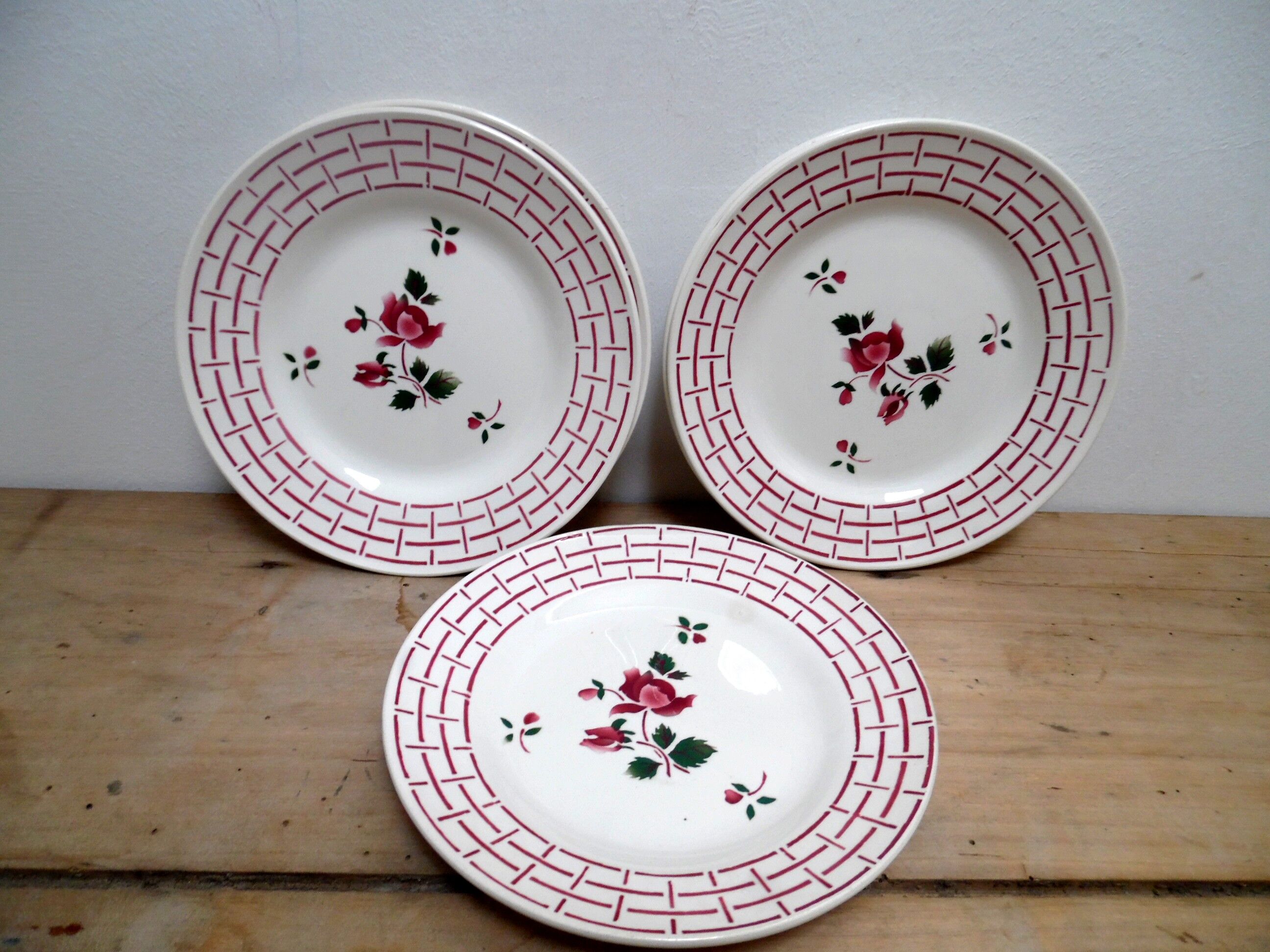 5 assiettes à dessert Digoin Sarreguemines