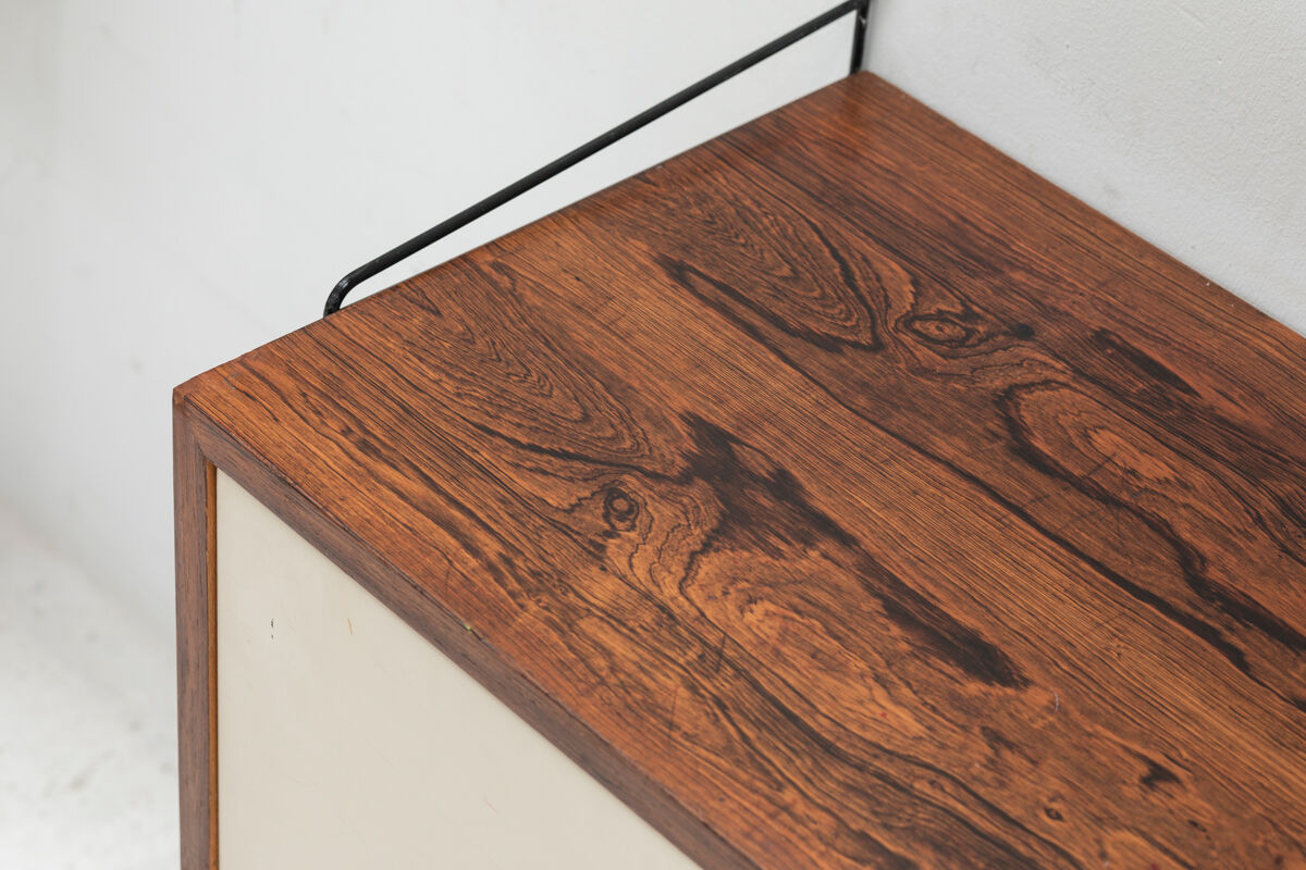 Floating 2-piece wall unit by Nisse Strinning for String, Sweden, 1950s