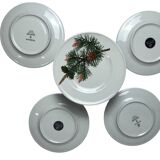 13-piece Dibbern Herbaticum porcelain dessert set circa 1980
