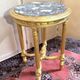round gilded wooden side table, Louis XVI style