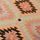 Tapis de sol tribal kilim vintage vert clair, 176x301 cm