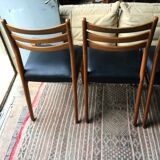 Set de 4 chaises vintage style scandinave