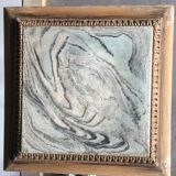 Wood and ceramic side table, 1930