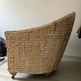 Chair made of woven banana leaves