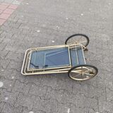 Servant's service with foldable wheels vintage gilded