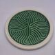 Set of green trivets Sarreguemines – Vintage ceramic