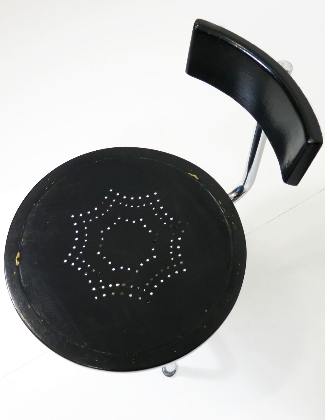 Chaise d’architectes avec cadre tubulaire en acier, hauteur réglable