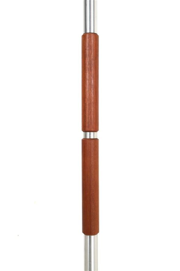 Big mid-century floor lamp / teak / aluminum / Danish modern design / 1960s / 1970s