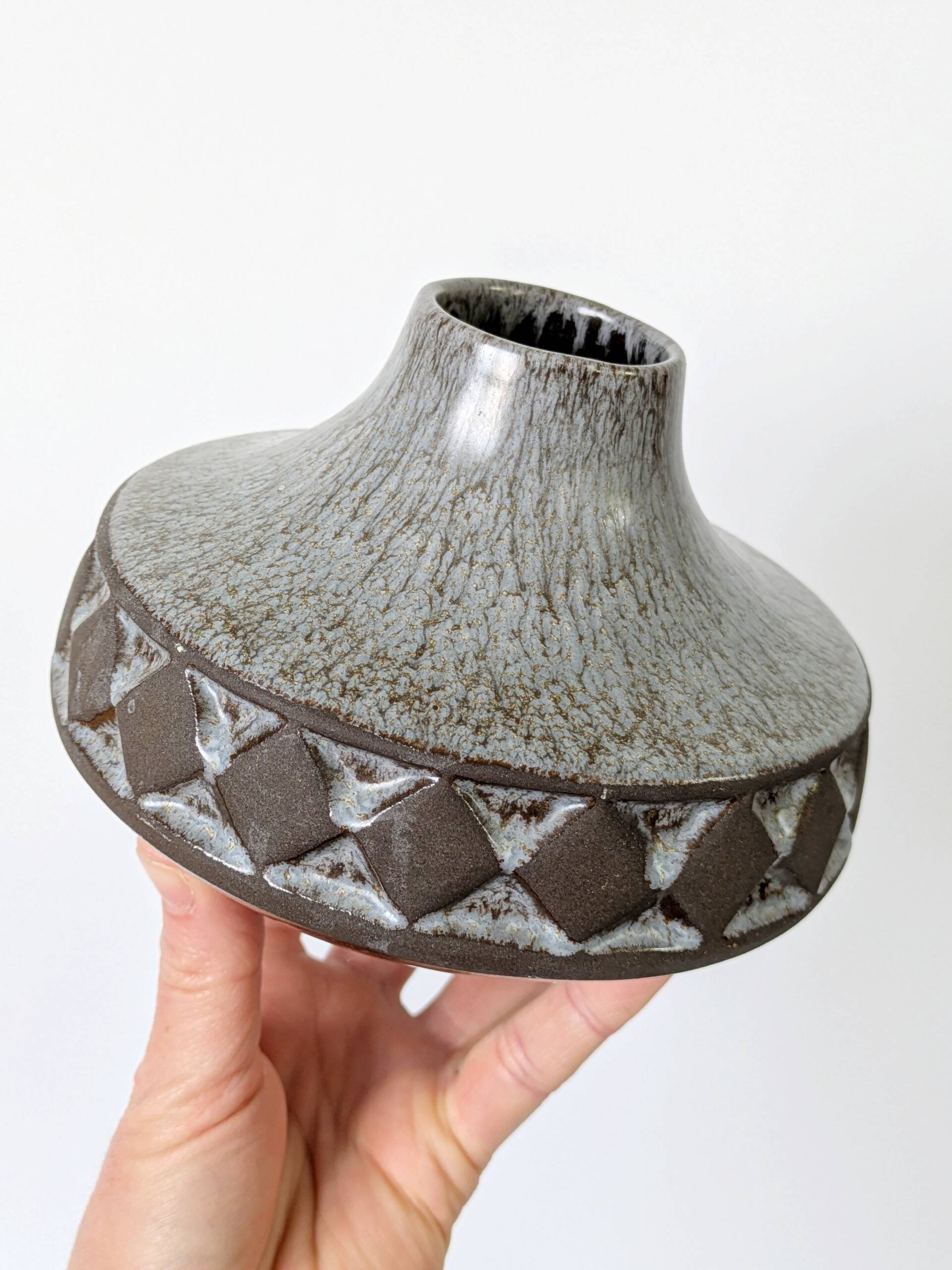 Vintage stoneware vase by Frank Keramik, Denmark, 1960s