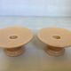 Pair of beige candlesticks