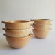 Set of 6 ear bowls in gres cnp gres village France vintage old