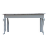 Vintage grey cotton console. This elegant console has been renovated.