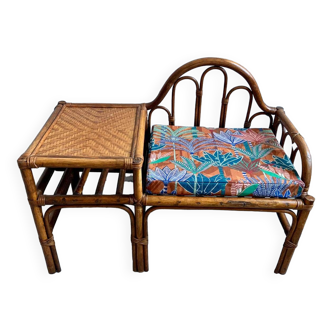 Rattan bench