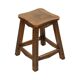 Characterful Solid Wood Vintage Stool Sculpted