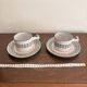 Old Pair of Ceramic Cups from Vallauris by Charles Voltz Pottery 1950 Geometric