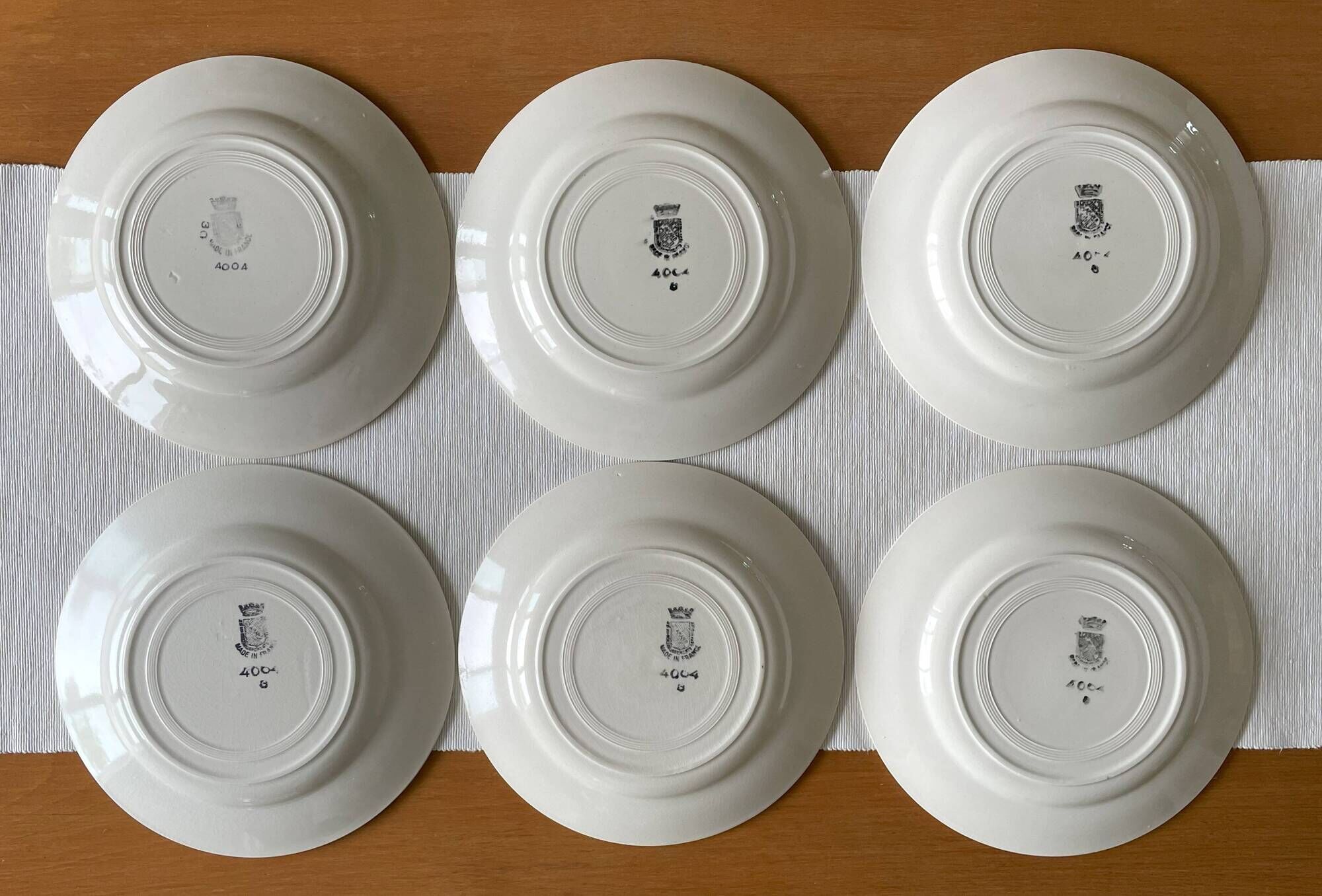 6 old earthenware plates from Saint-Amand (North)