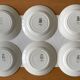6 old earthenware plates from Saint-Amand (North)