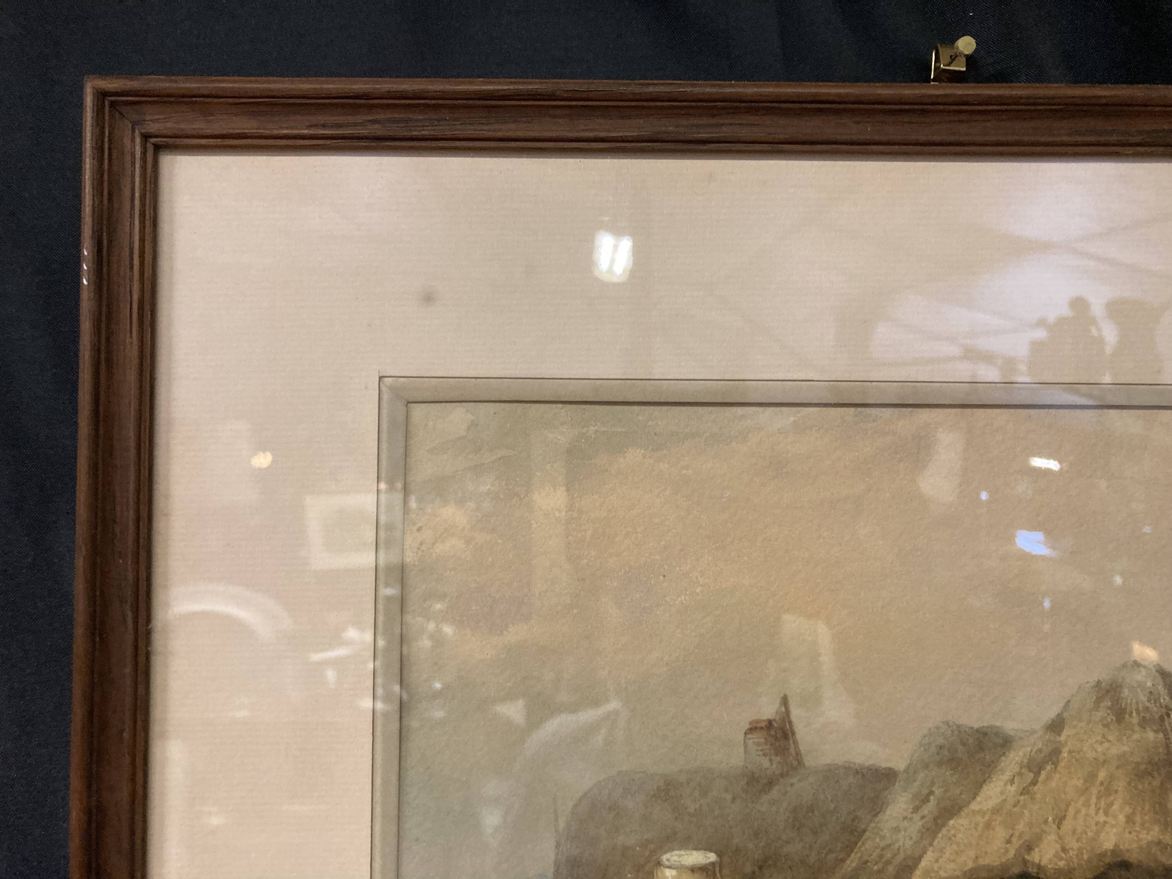 Eugène BOURGEOIS (1855-1909), The Cabestan, framed watercolour 19th century