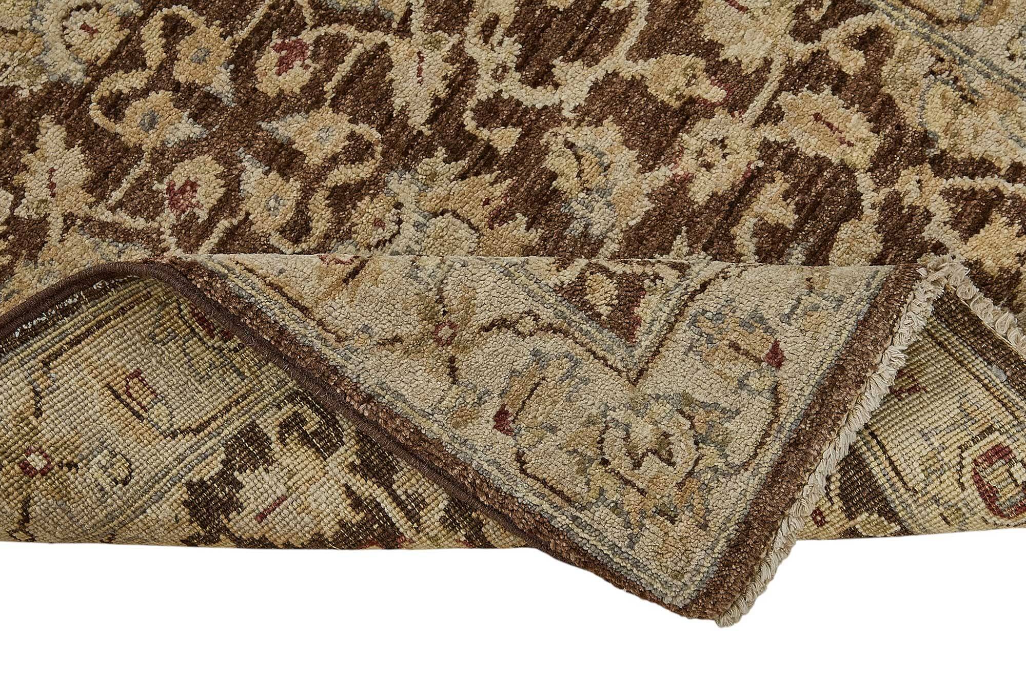 Turkish Handknotted Wool Oushak Rug 75 cm x 226 cm