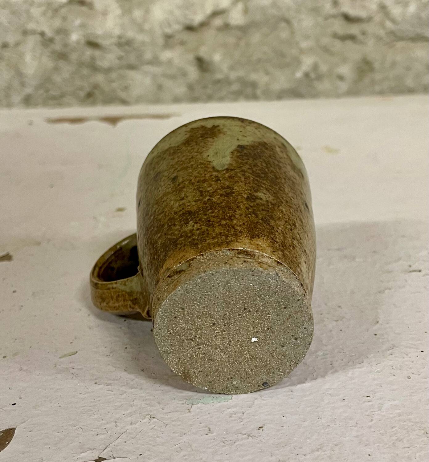Set of 6 handcrafted stoneware cups – brown glaze