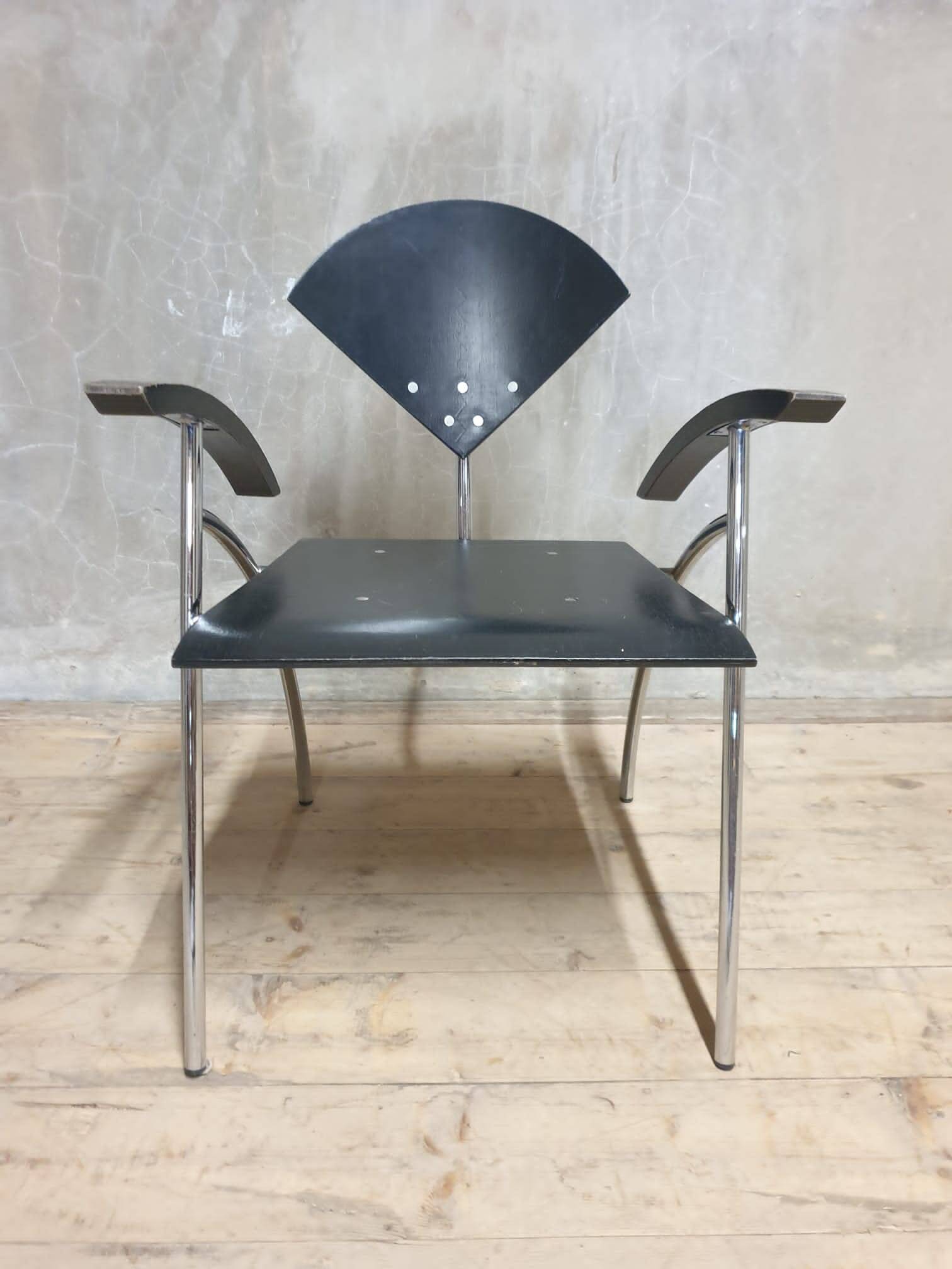 Postmodern Armchair, Stol Kamnik Style, 1990s, Slovenia