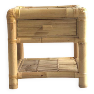 Bamboo nightstand, bamboo bedside table, side table, decoration