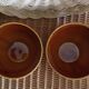 Antique faceted earthenware bowls