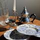 Lot de 5 assiettes anglaises bleues D23