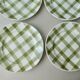6 flat plates Moulin des Loups tablecloth model, 23 cm