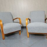 Fauteuils en hêtre par Karel Kozelka & Antonin Kropacek années 1940