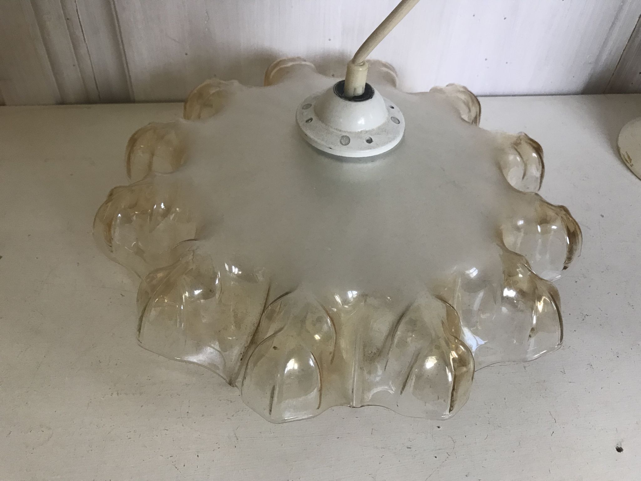 Vintage glass pendant lamp