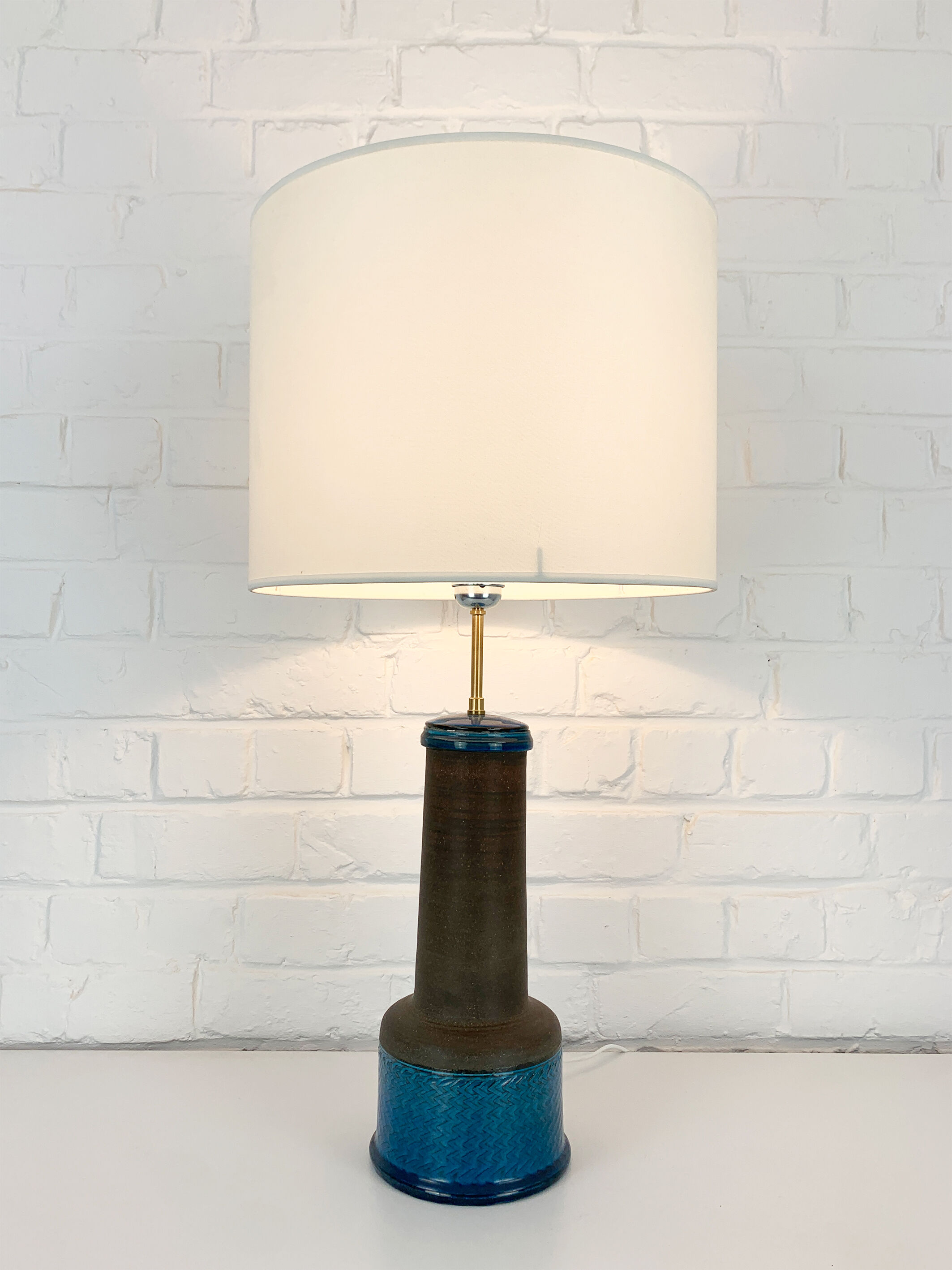 Vintage Scandinavian ceramic table lamp, Nils Kähler for HAK, Denmark, 1960