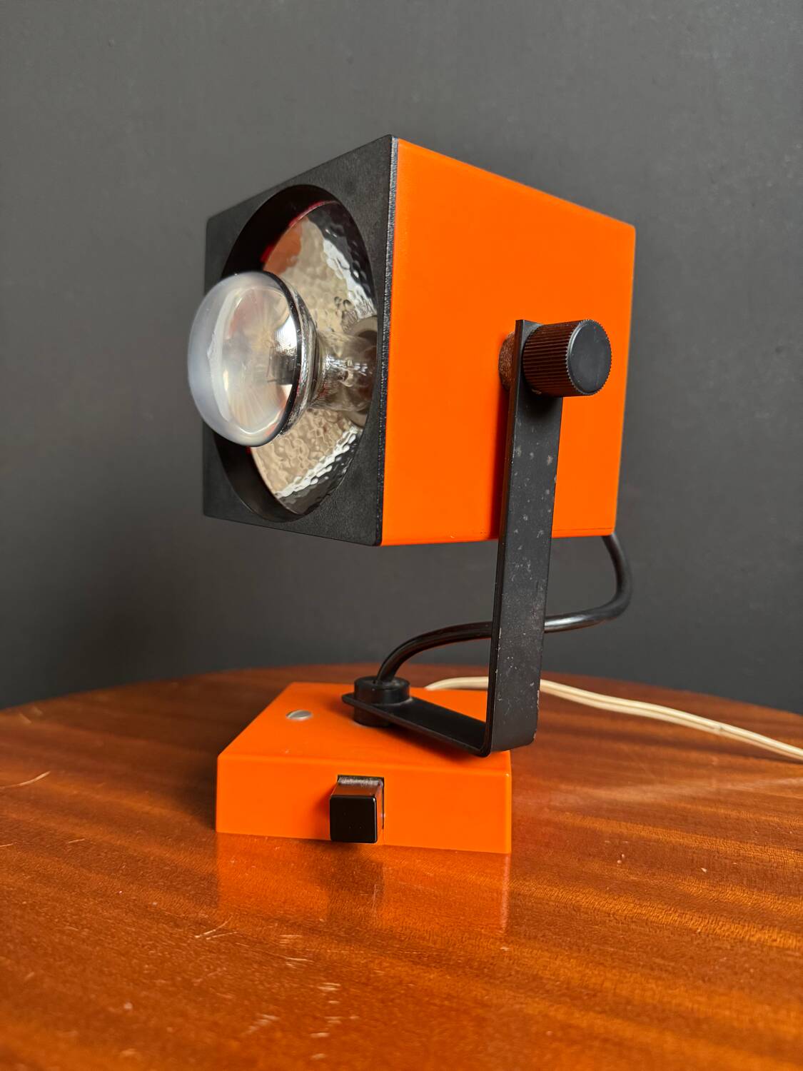 Philips orange wall lamp from the 1970s.