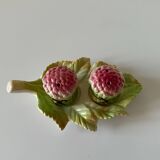 Salt and pepper shaker, asparagus barbotine