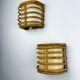 Pair of mid-century rattan wall sconces, 1960s, Italy