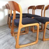 Set of 6 Baumann Sleigh chairs