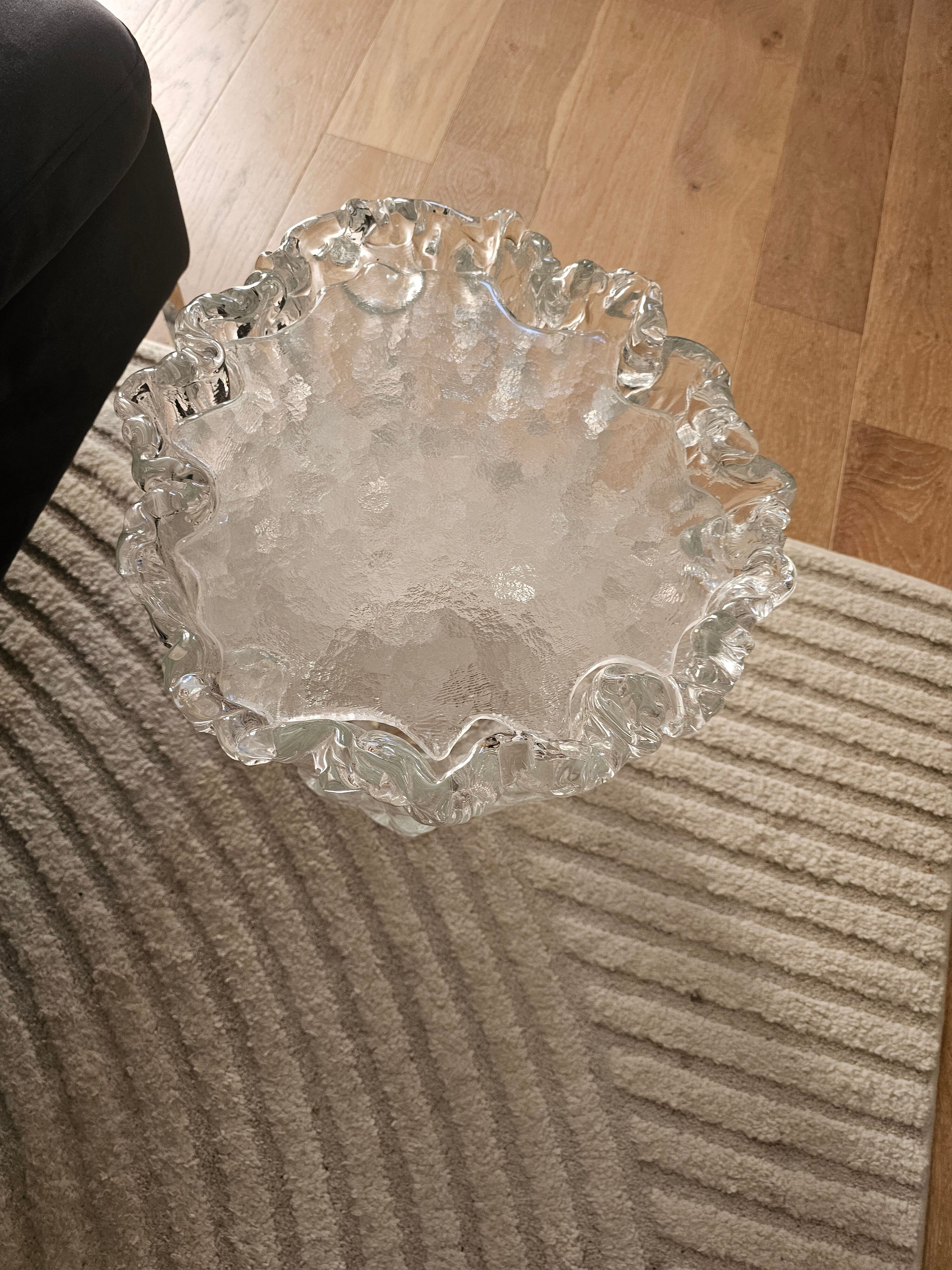 Glass side table
