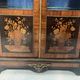 Napoleon III display cabinet in rosewood veneer and marquetry, 19th century.