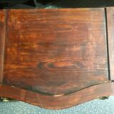 Curved commodus, tomb, Louis XV style, in marquetry, 3 drawers