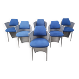 Set of 6 postmodern dining chairs, 1980s