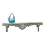 Lucite wall console table with mirror , 1970s